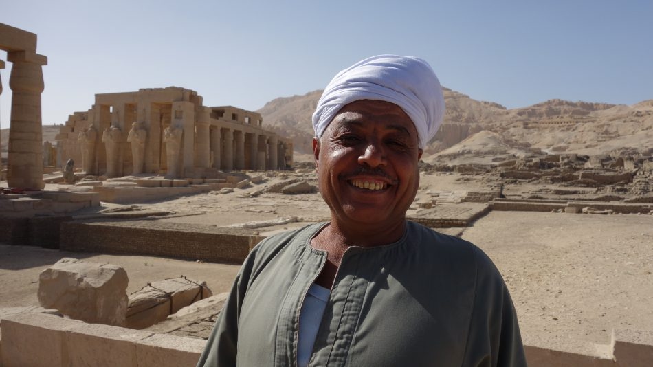 エジプトの遺跡の門番